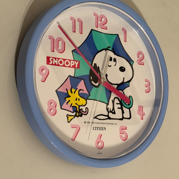 Authentic Citizen Japan Snoopy wall clock, 1980s works perfect! Vintage peanuts - Picture 5 of 8